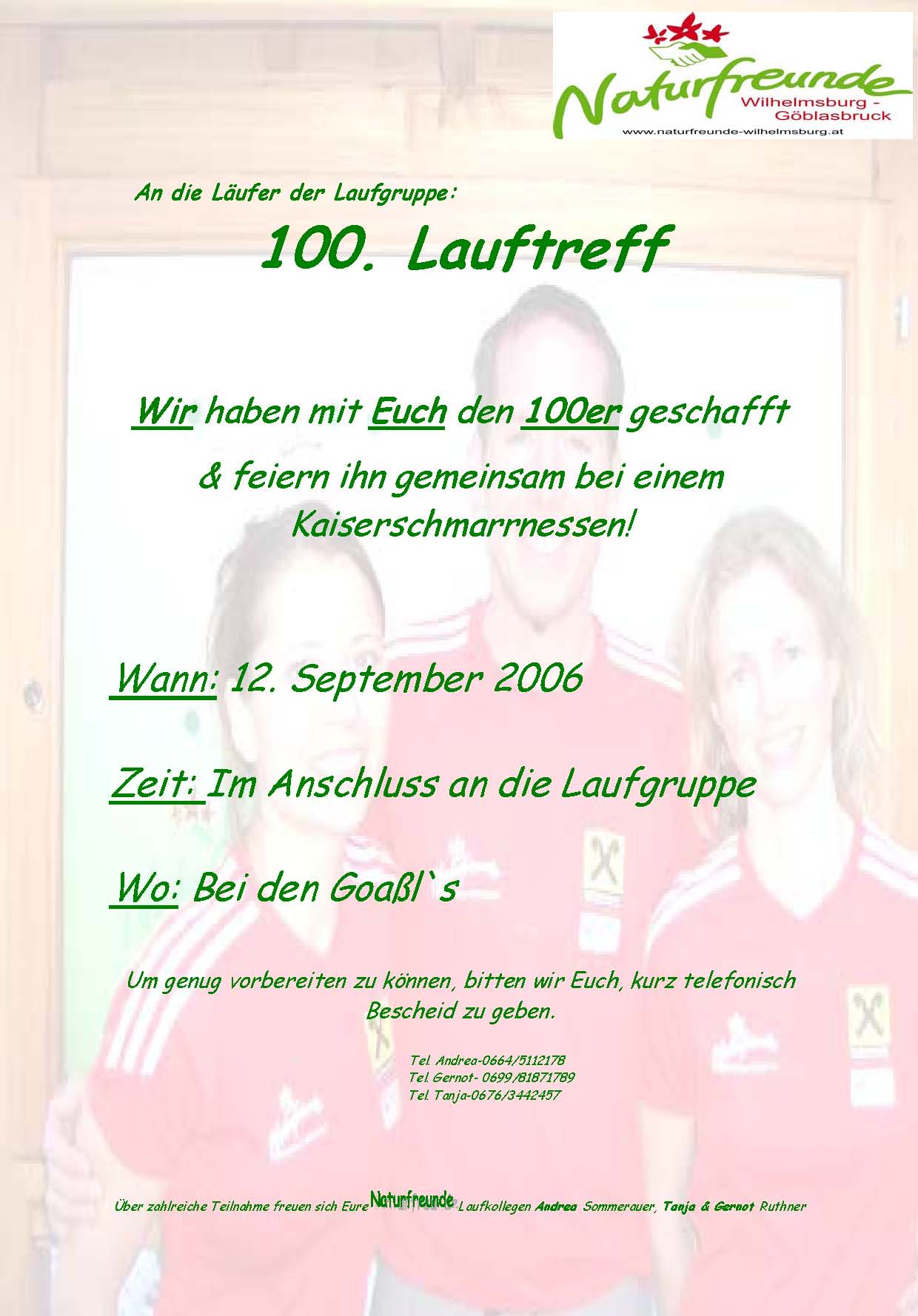 100. Lauftreff