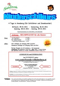 Ausschreibung Kinderschikurs 2011