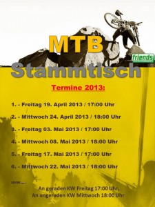 MTB Stammtisch Termine 2013